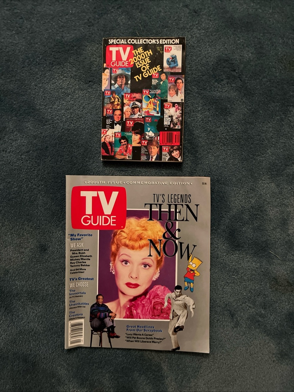 vintage 1991 TV Guide (2) special 2000th  collectors editions